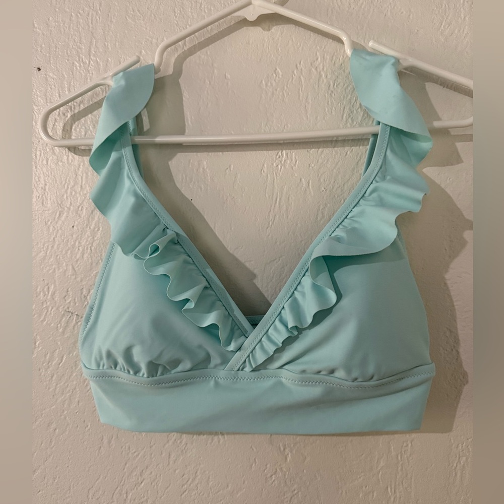 Aerie Sky Blue Triangle Bikini Top